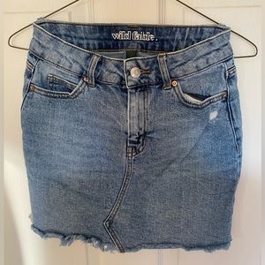 Size 0, wild fable, denim/jean skirt